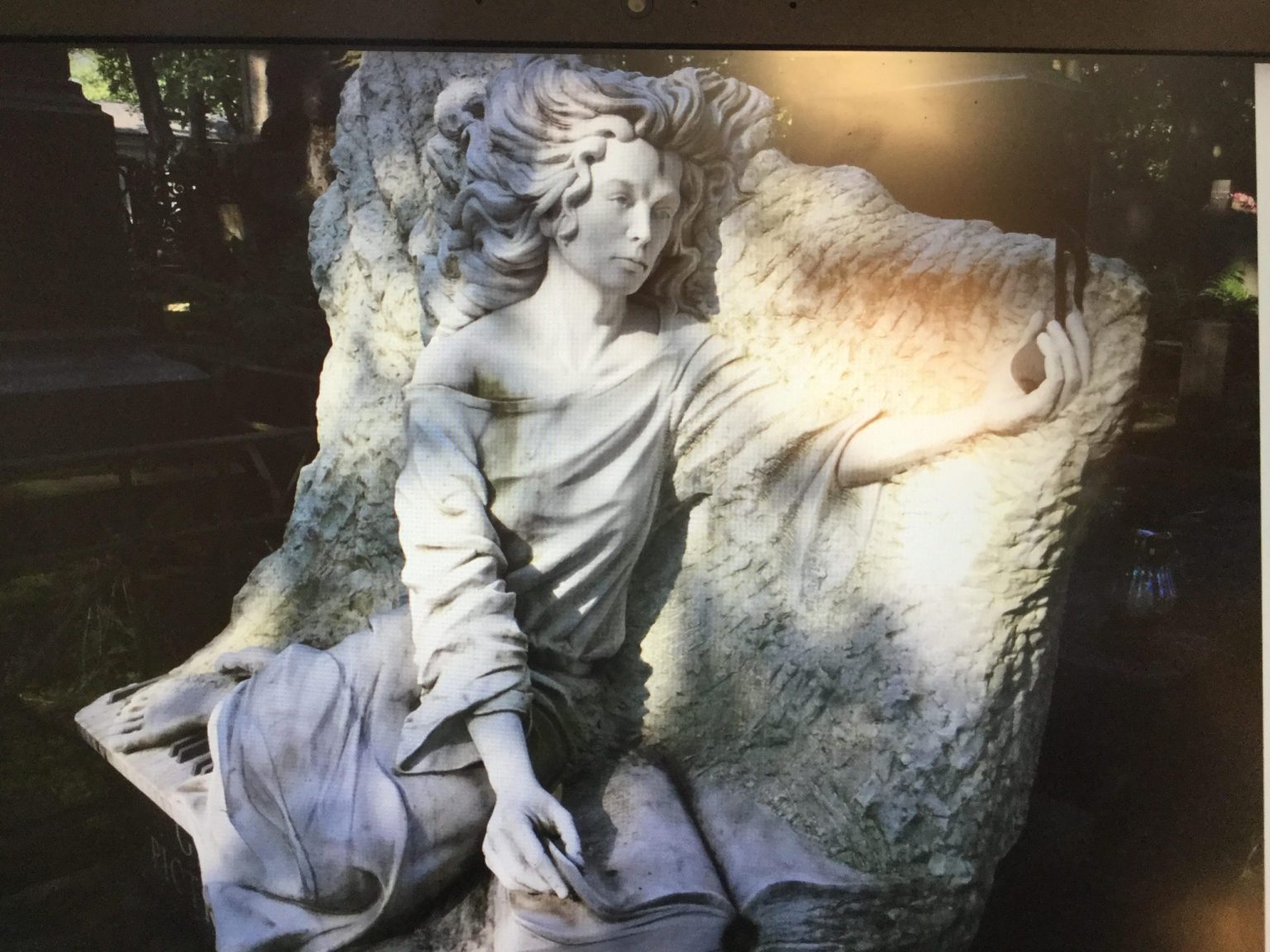 St. Gruszka, Muza, biały marmur, Powązki