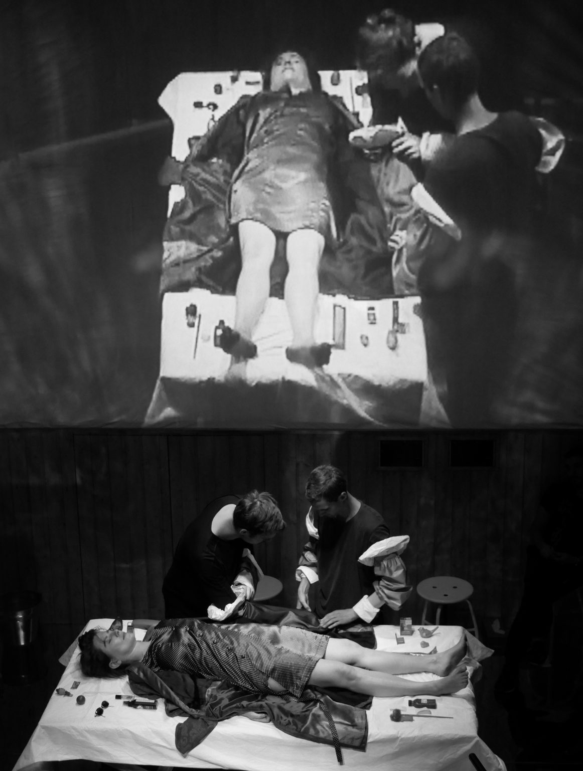 E.Łuczak, LekcjaAnatomii,  instalacja do spektaklu, 2017