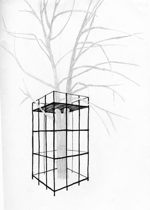 A.Siekierska, Kto tam_, szkic, 2018