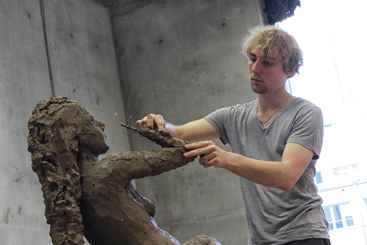 Prac.Rzeźby II-V rok, prof.Roman Pietrzak, 2020, foto.J . Kowalski