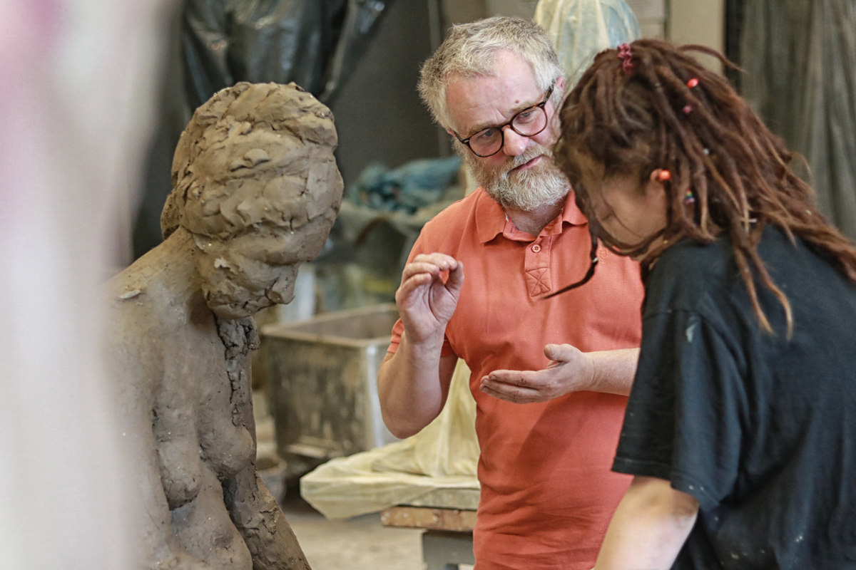 Prac.Rzeźby II-V rok, prof.Roman Pietrzak, 2020, foto.J . Kowalski