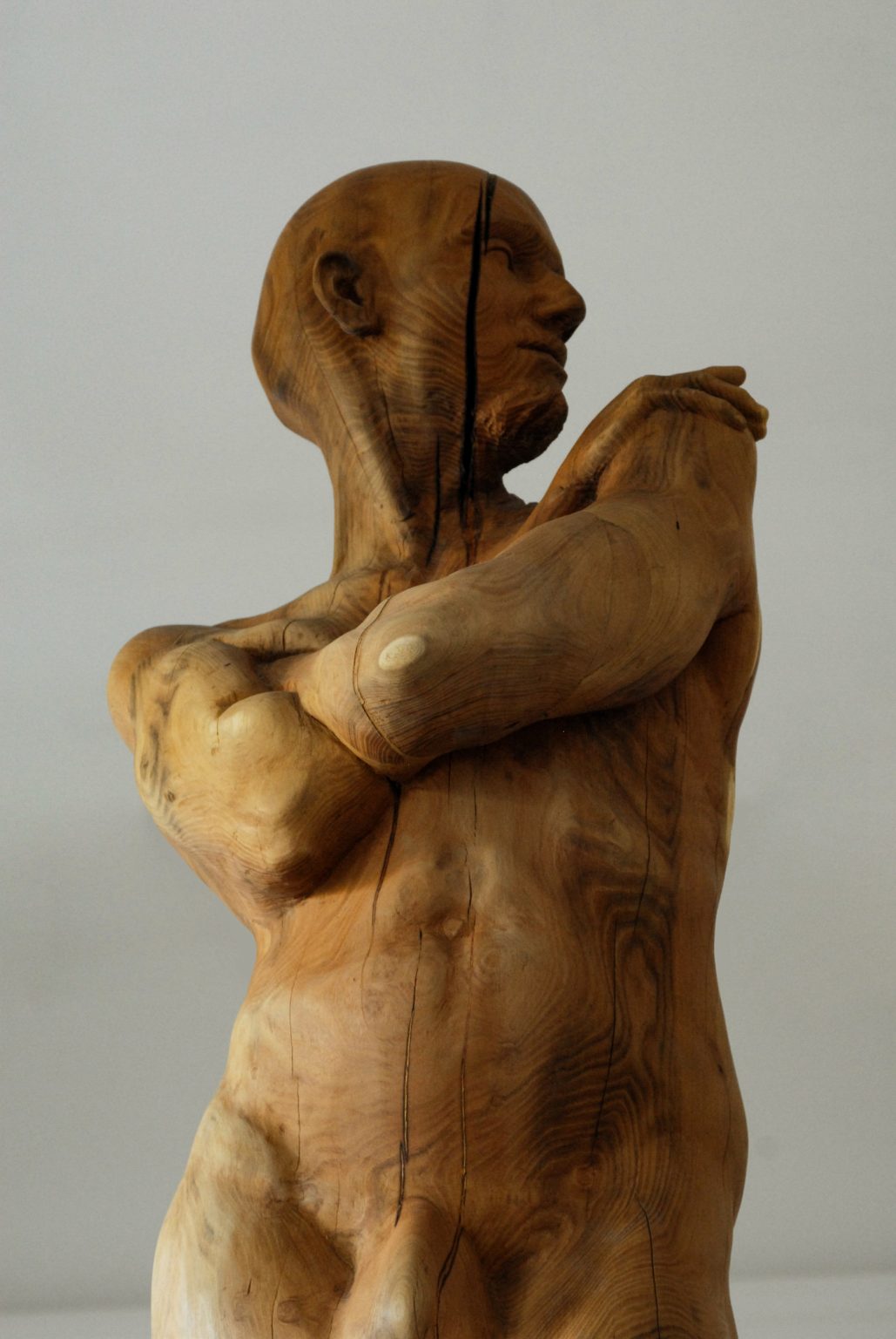 A.Kozak, Kain, drewno, żywica, 2018