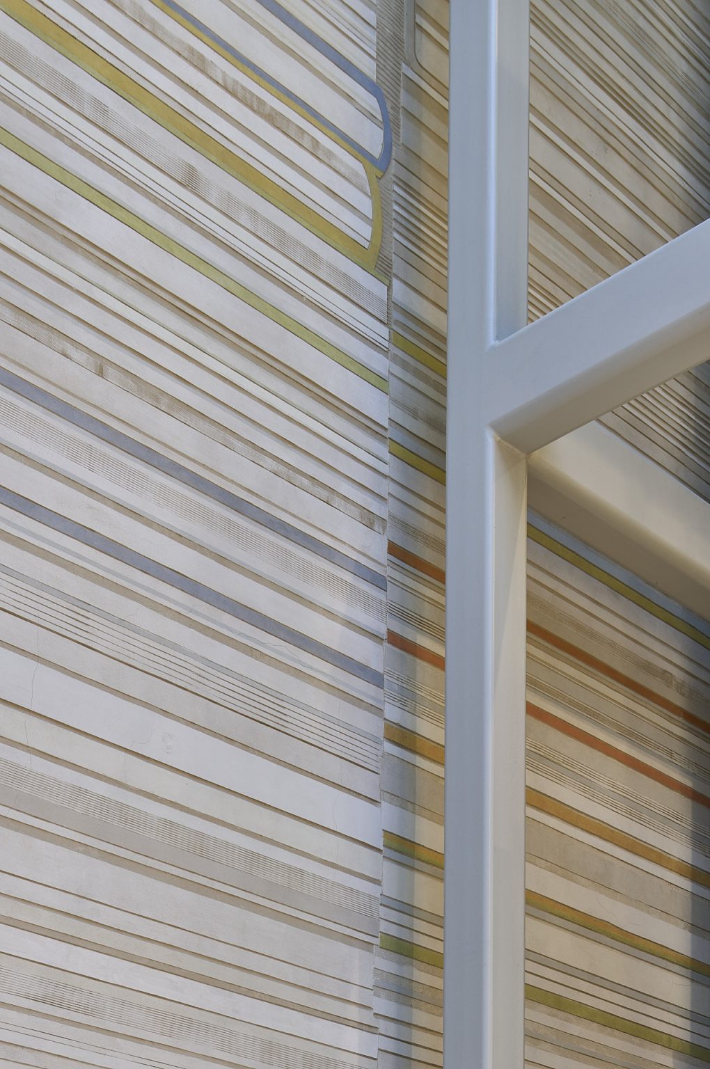 Marcin Bogusławski - sgraffito łączone z freskiem - 14m x 10m, Biblioteka Główna Województwa Mazowieckiego, Warszawa, ul. Koszykowa 26/28