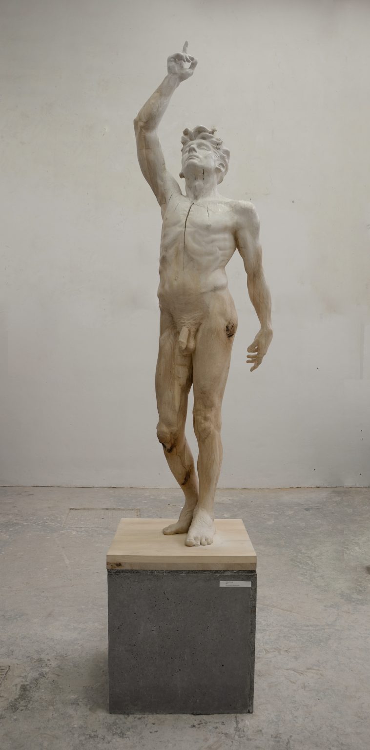 A.Kozak, Ikar, drewno, 2017