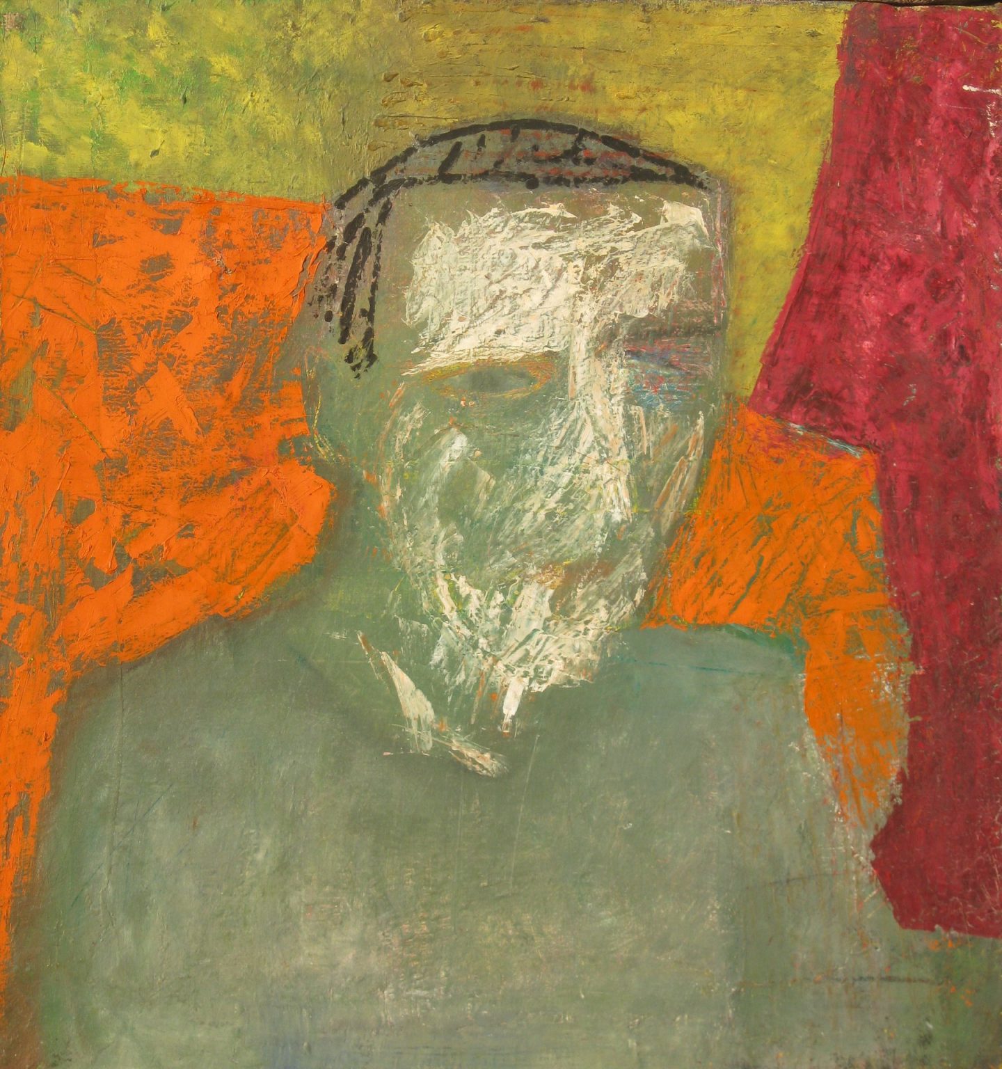 A.Łopiński, Z CYKLU OBRAZY POLITYCZNE, ROZMIAR: 65X65 CM, MATERIAŁ: OLEJ/PŁÓTNO