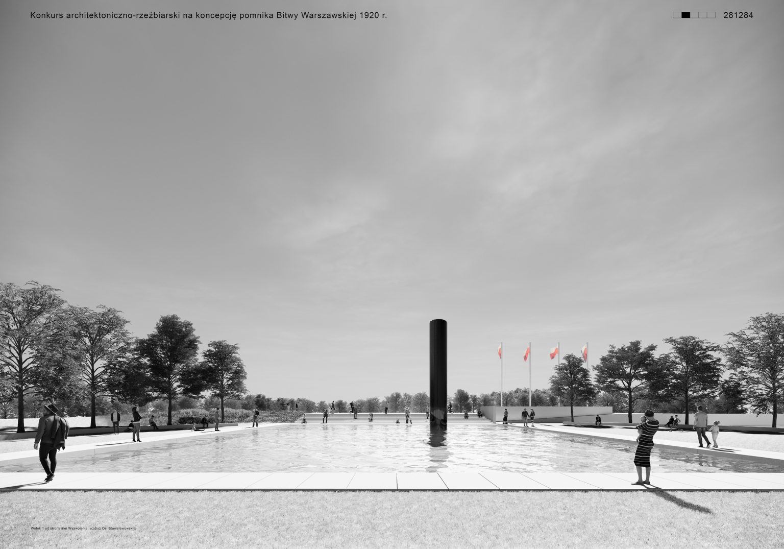 A. Sołyga, M. Kuciński, P. Mysera, POMNIK BITWY WARSZAWSKIEJ, projekt, plansza Nr 2