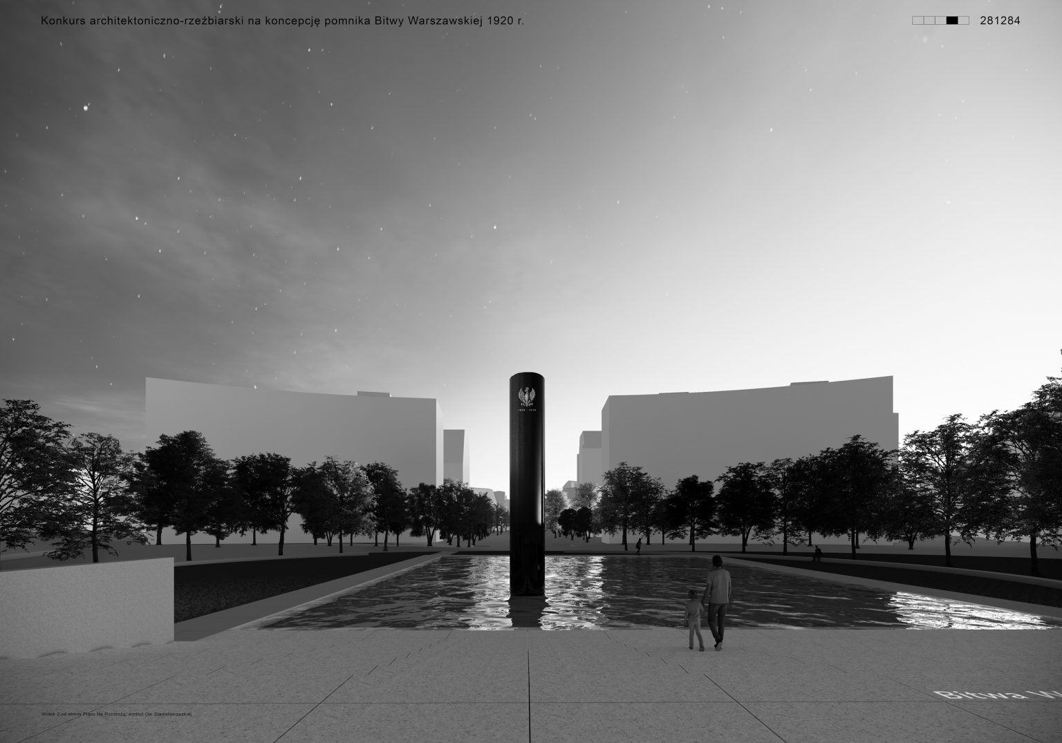 A. Sołyga, M. Kuciński, P. Mysera, POMNIK BITWY WARSZAWSKIEJ, projekt, plansza Nr 4