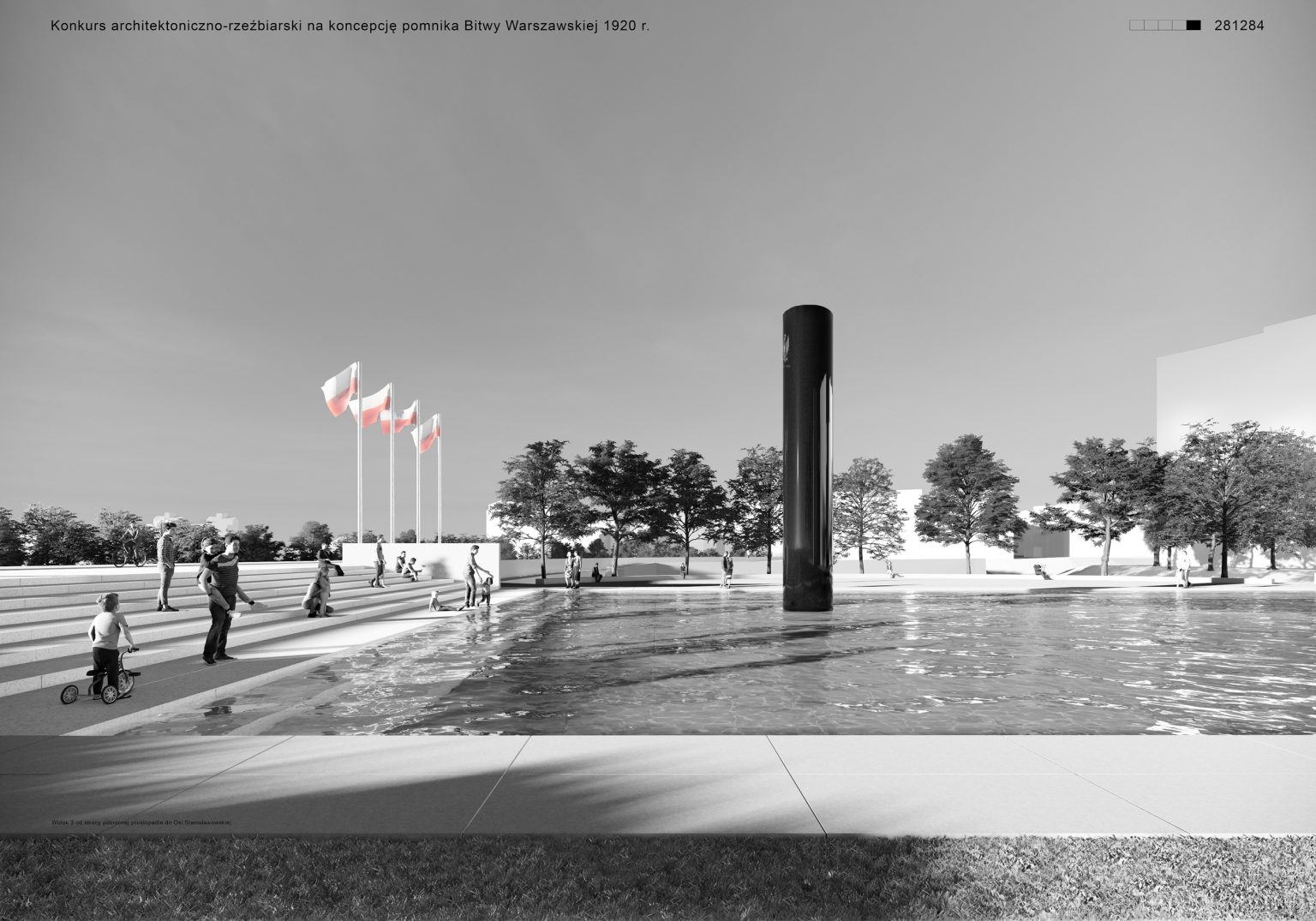 A. Sołyga, M. Kuciński, P. Mysera, POMNIK BITWY WARSZAWSKIEJ, projekt, plansza Nr 5