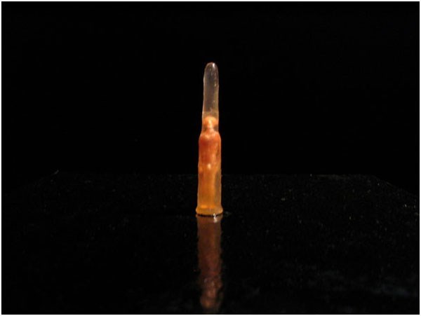 G.Witek, „FAKTY”, wosk, smoła, silikon, wys. 8 cm, szer. 20 cm, 2008