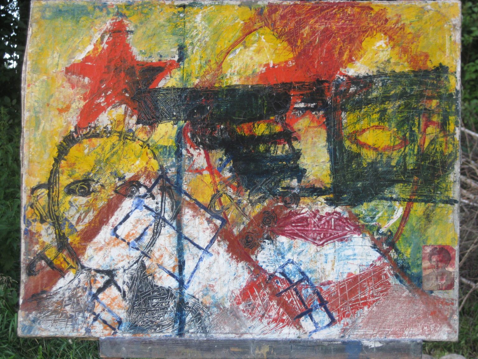 A.Łopiński, Z CYKLU OBRAZY POLITYCZNE, ROZMIAR: 50X70 CM, MATERIAŁ:OLEJ/PŁÓTNO