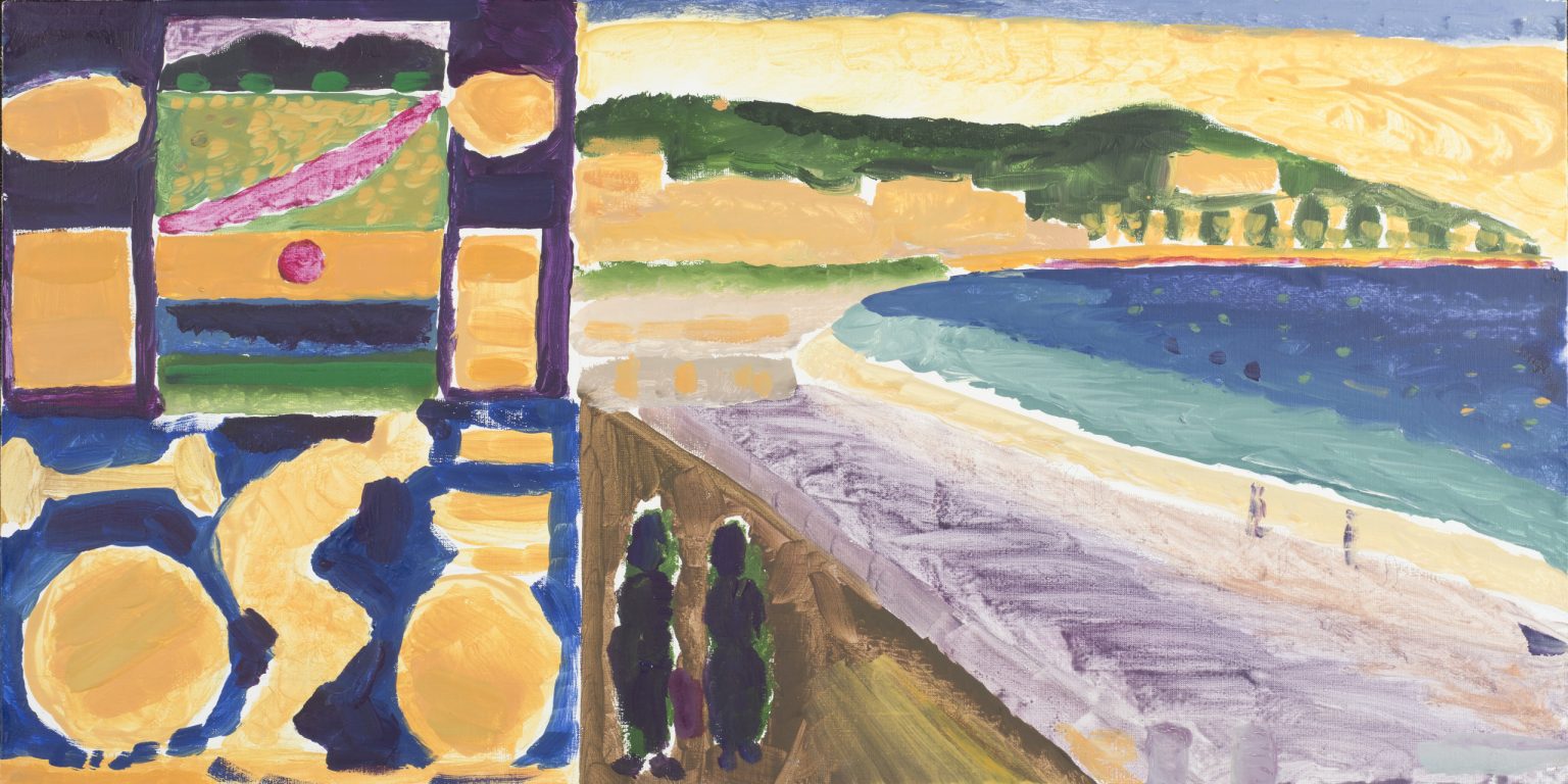 Bulwar III, 2017, akwarela, płótno, 50x100 cm