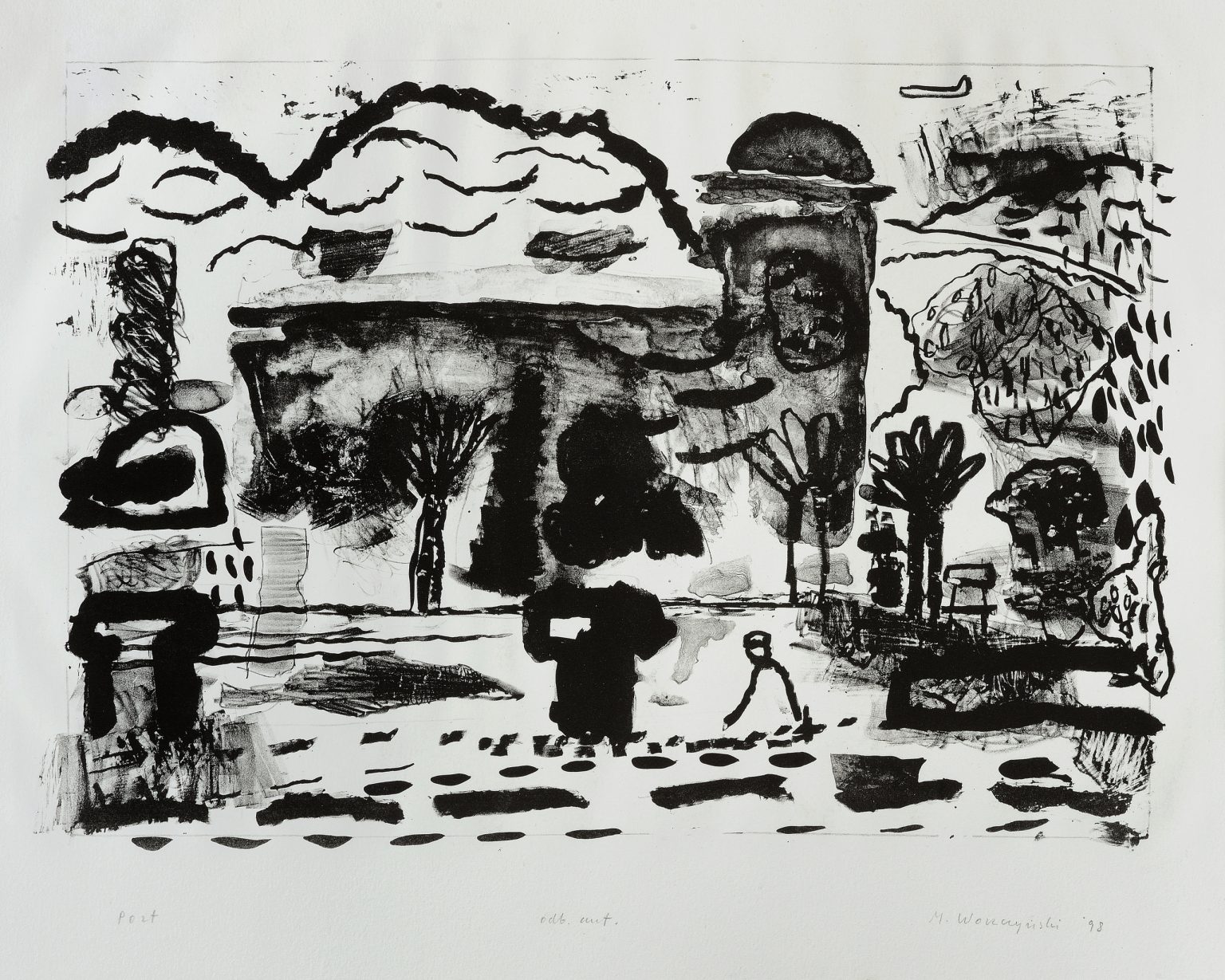 M Woszczyński, 1996, Port, autolitografia