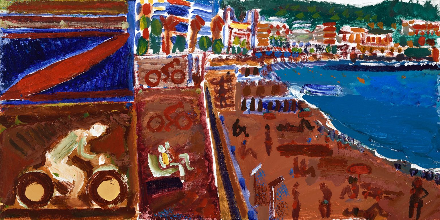 M Woszczyński, Bulwar VII, 2017, akryl,pł, 50x100