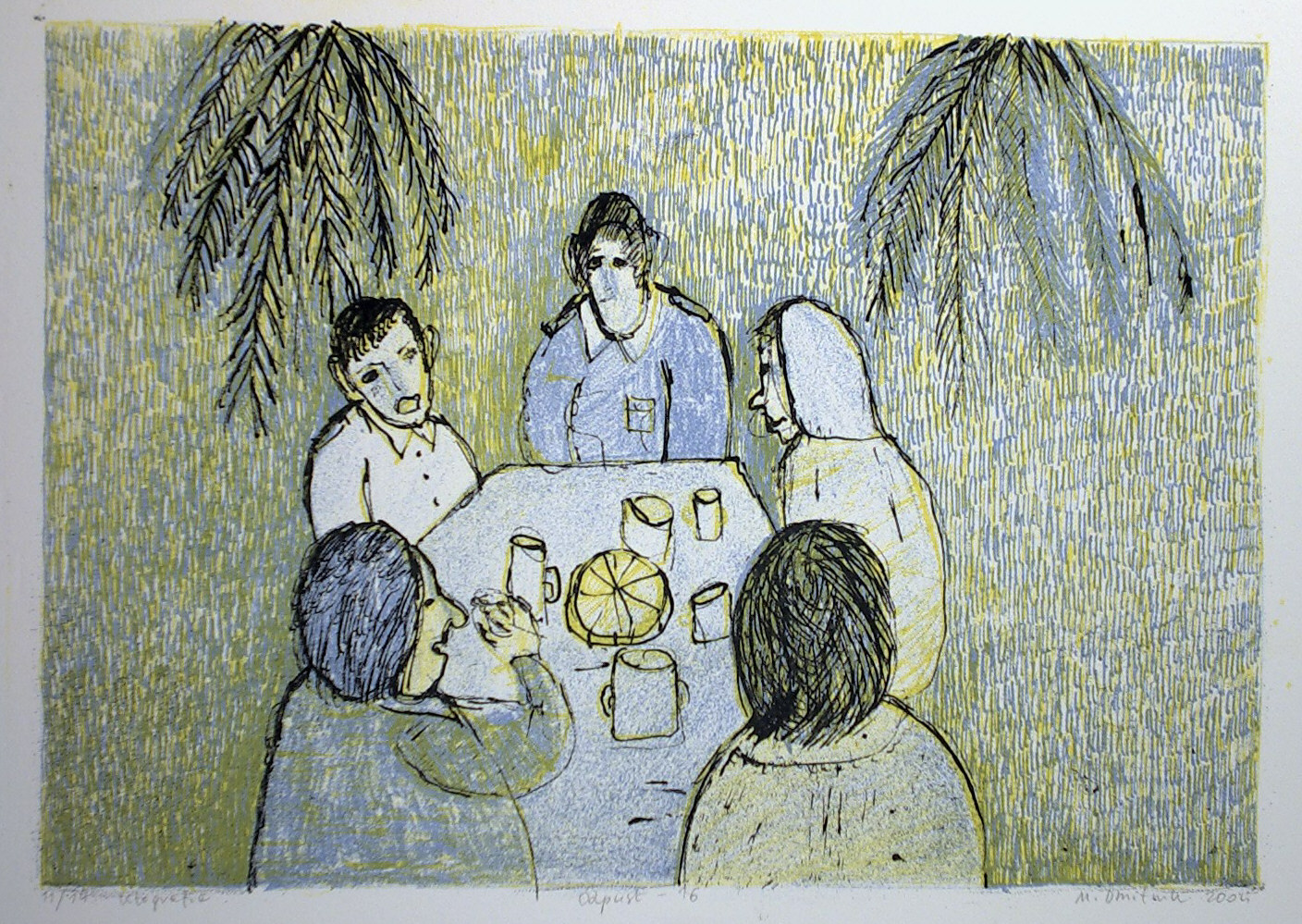 M.Dmitruk, Odpust, litografia, 2004, 21 x 31 cm, foto. P.Grzesczyk