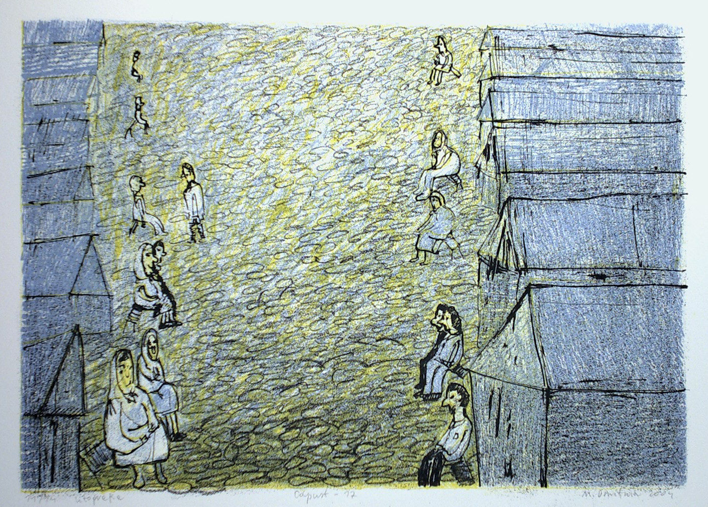 M.Dmitruk, Odpust, litografia, 2004, 21 x 31 cm, foto. P.Grzesczyk