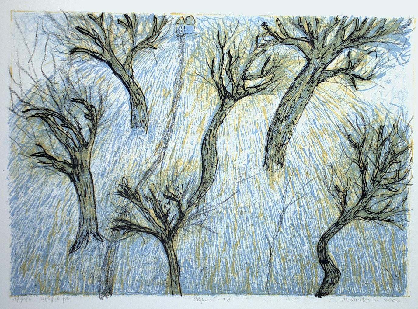 M.Dmitruk, Odpust, litografia, 2004, 21 x 31 cm, foto. P.Grzesczyk