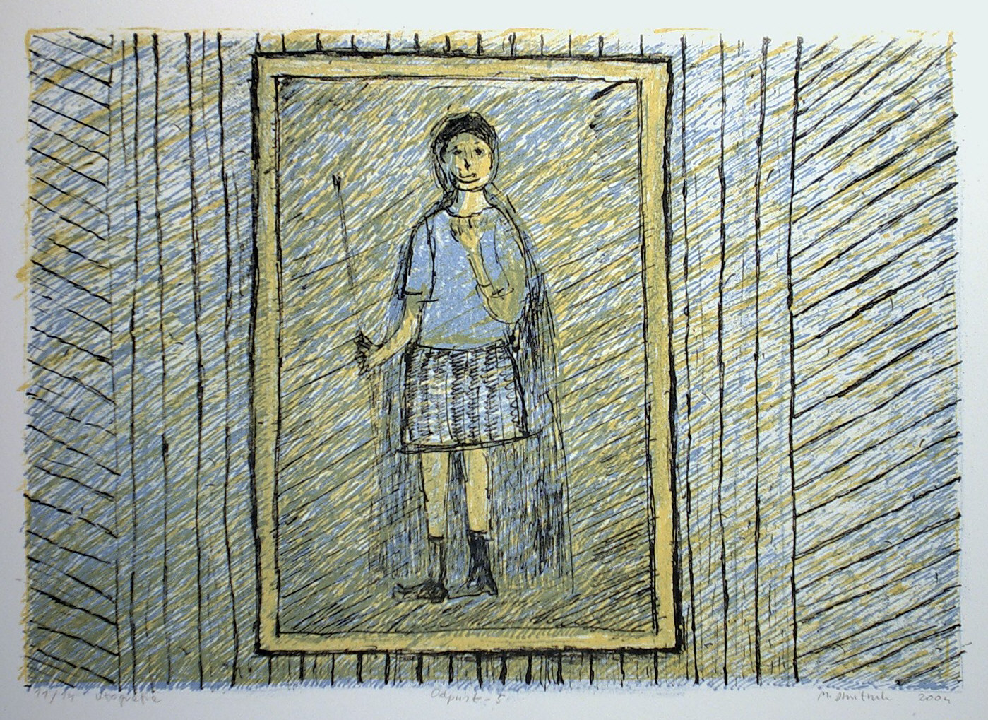 M.Dmitruk, Odpust, litografia, 2004, 21 x 31 cm, foto. P.Grzesczyk