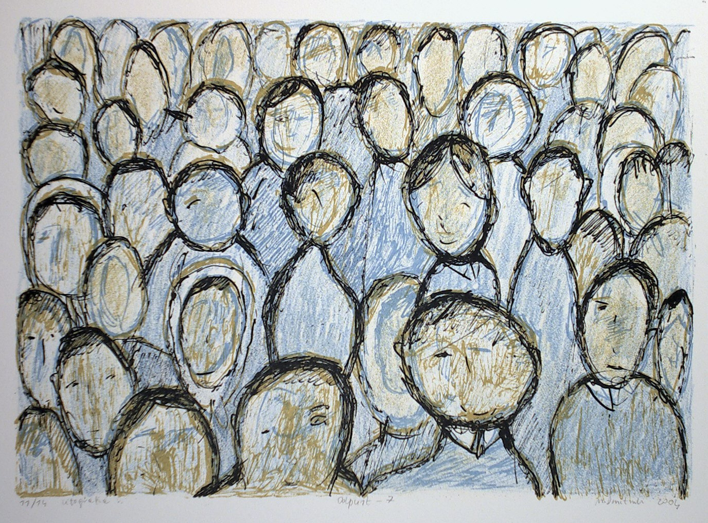 M.Dmitruk, Odpust, litografia, 2004, 21 x 31 cm, foto. P.Grzesczyk