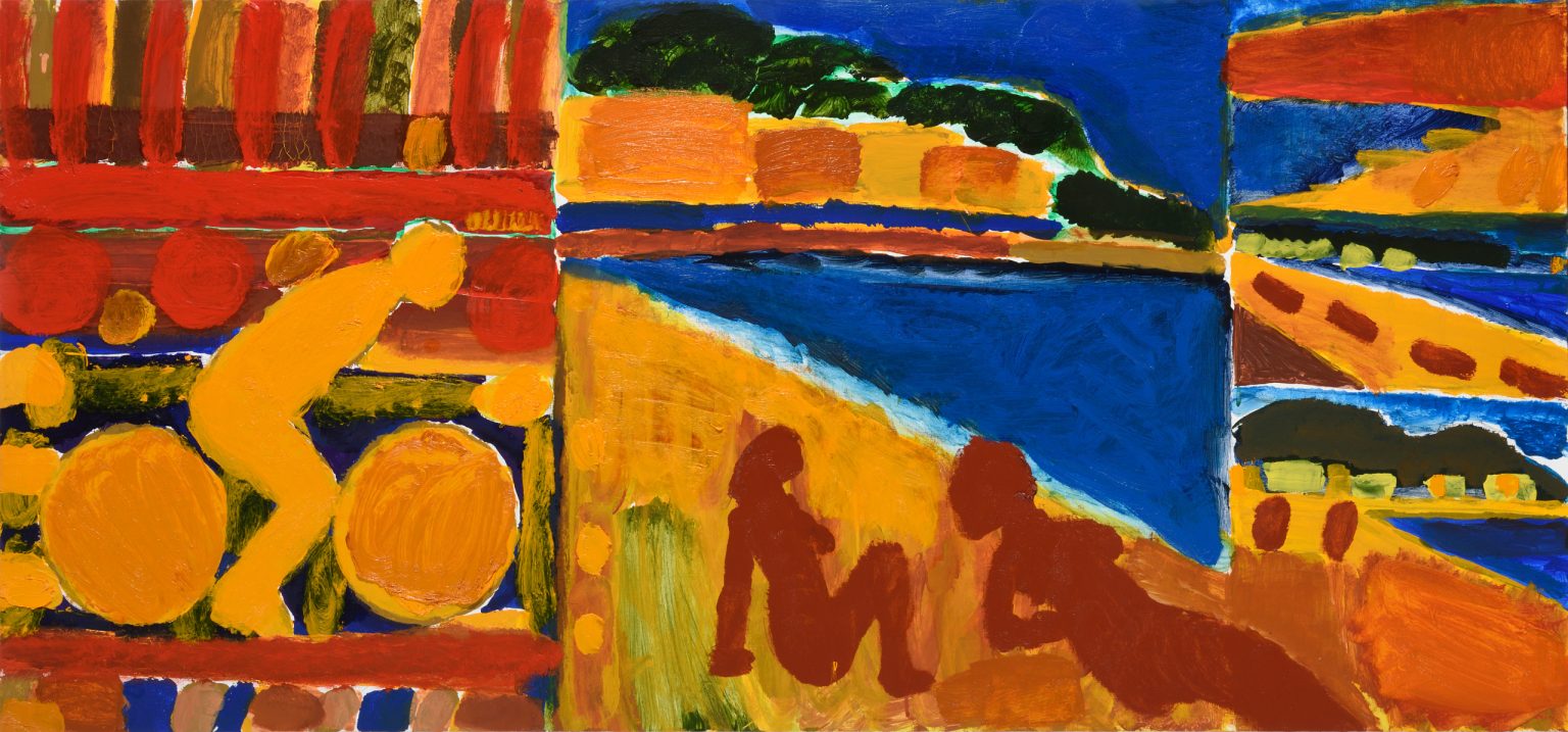 Pejzaż południowy, olej płótno, 90 x 200cm, 2020 rok