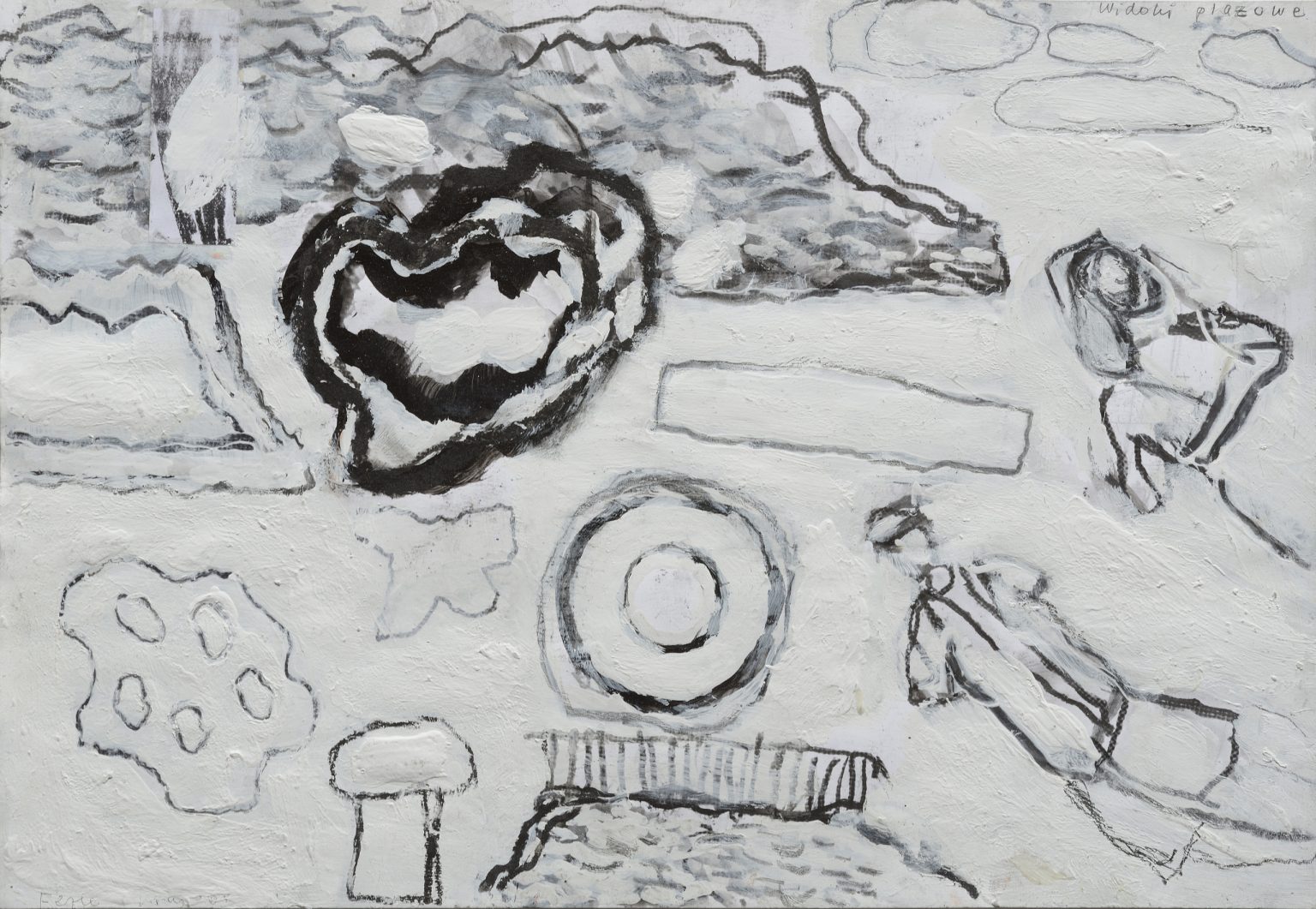 Widoki plażowe, rysunek, 1997 rok