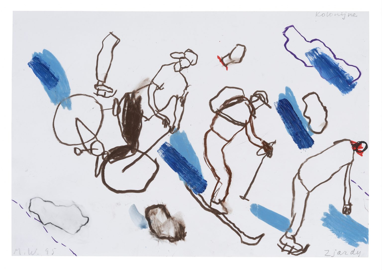 Zjazdy, pastel, papier, 1996 rok