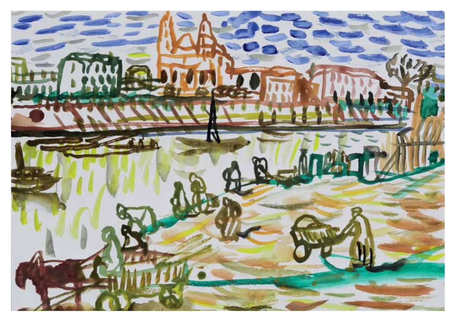 M. Woszczyński, Wilno, 2005, akwarela, papier, 35x50 cm