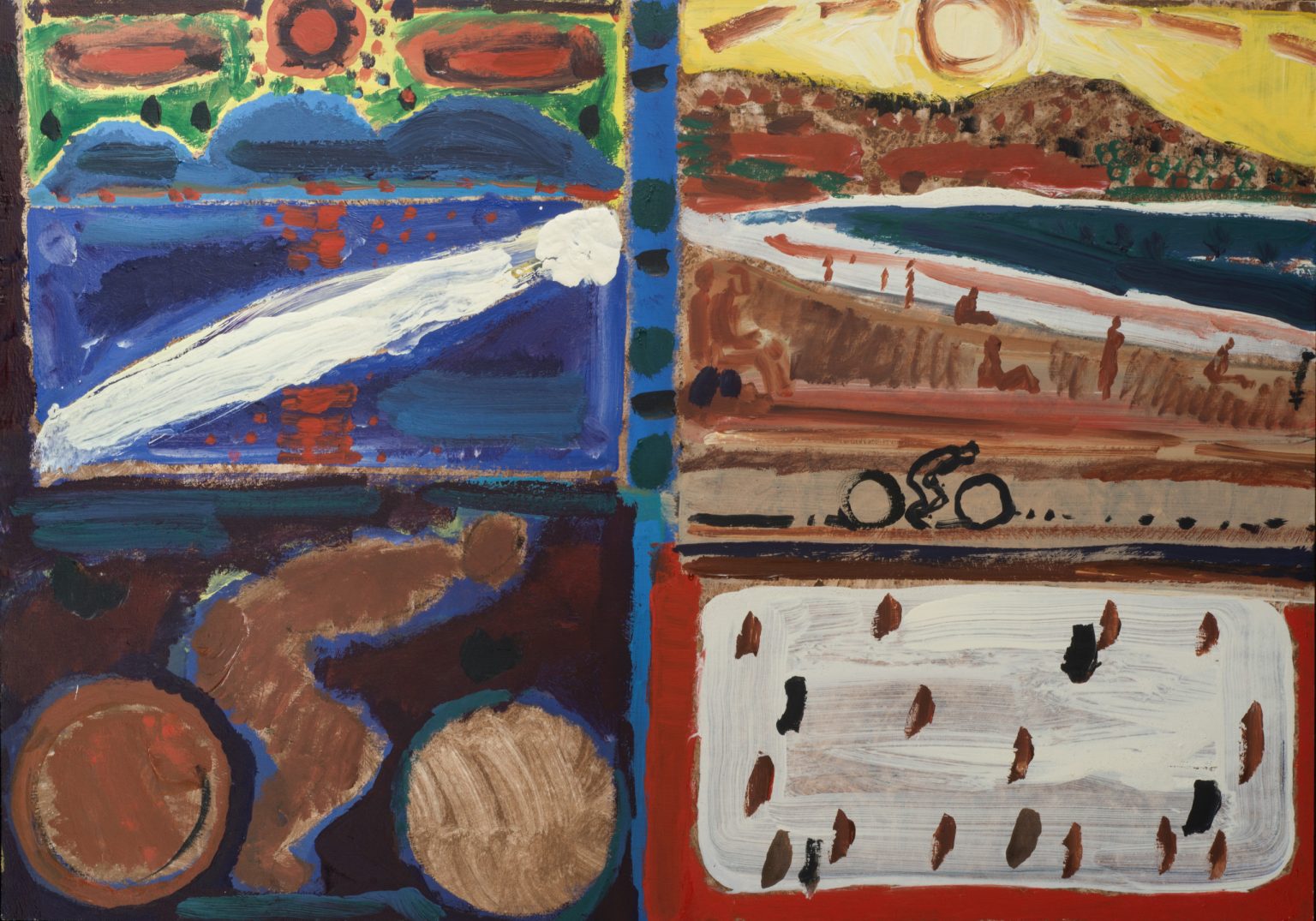 Wyjazd na południe, 2017, akryl, deska, 70x100